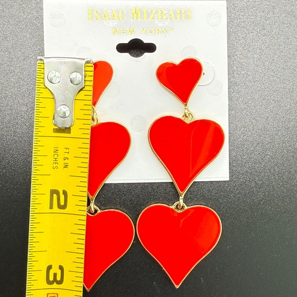 ISAAC MIZRAHI - Heart Earrings - Picture 3 of 5